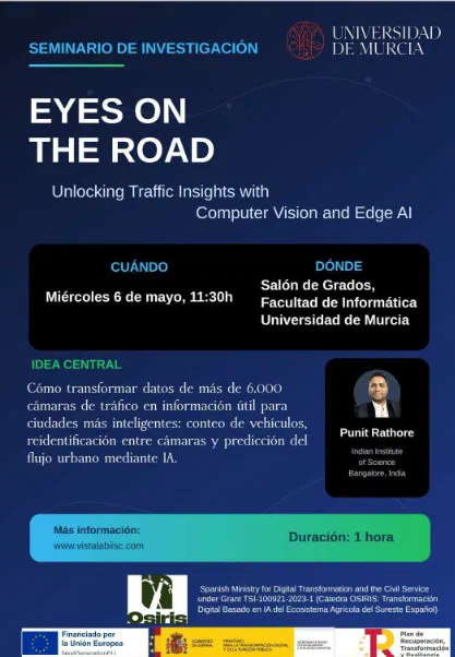 Cartel del seminario Eyes on the Road